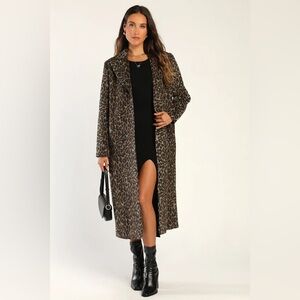 Lulu's Black Polyester Coat